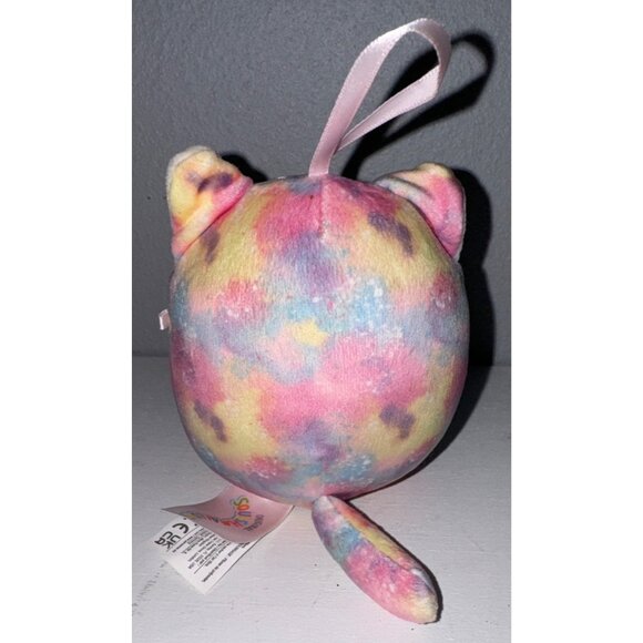Squishmallows Kelly Toy Erika Cat Small Tie Dye 4" Stuffie Plushie Ornament 2023 - Picture 2 of 9